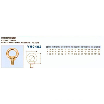 Edelstahl-Augenschraube DIN580 AISI304-316